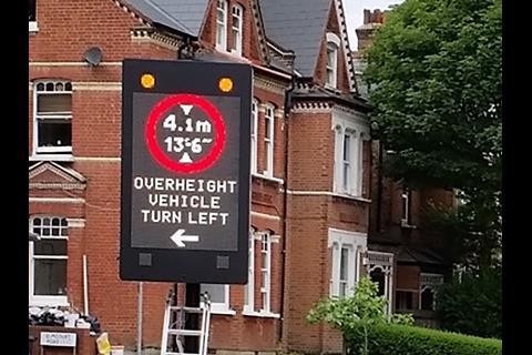 The number of lorries hitting the Thurlow Park Road railway bridge at Tulse Hill has dropped since Swarco Traffic supplied six electronic warning signs.